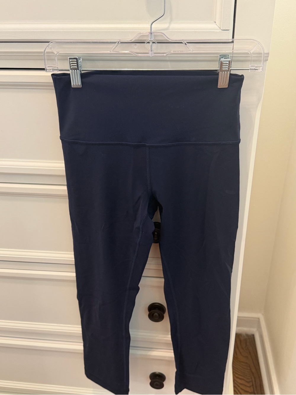 Lululemon Wunder Under High Rise Crop Capri Leggings, Navy, Size 6